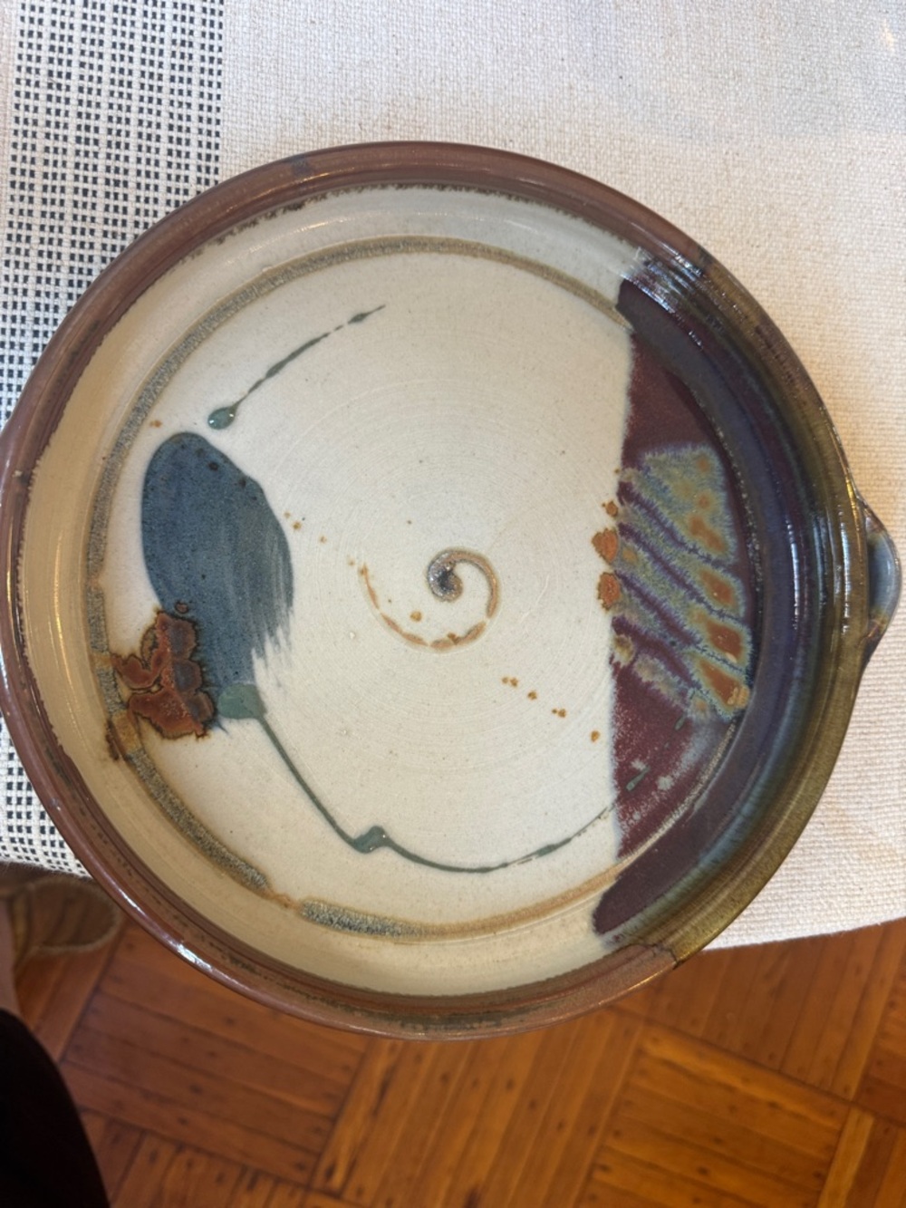 Handcrafted Ceramic Tray - Multicolor Glaze